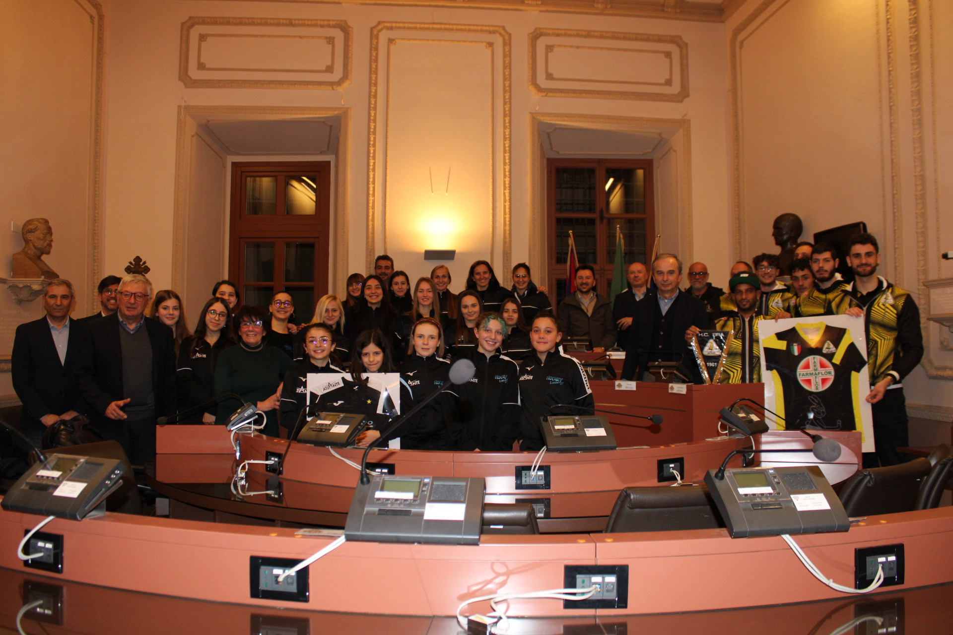 Le società hockeistiche braidesi ricevute in municipio 