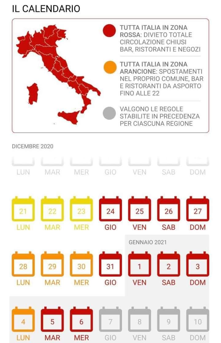 Emergenza Coronavirus. Il decreto legge 'Natale 2020'
