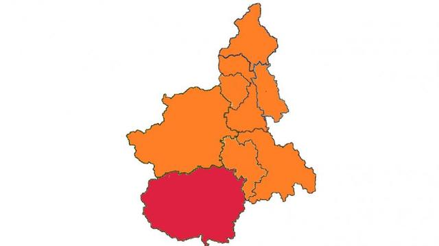 La provincia di Cuneo rimane zona rossa